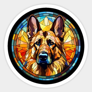 Stained Glass German Shepherd Dog Sticker